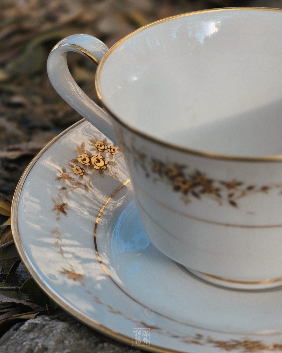 日本 70 年代 | Noritake Suffolk 系列 象牙瓷描金玫瑰杯盘组 - 茶具/茶杯 - 陶 