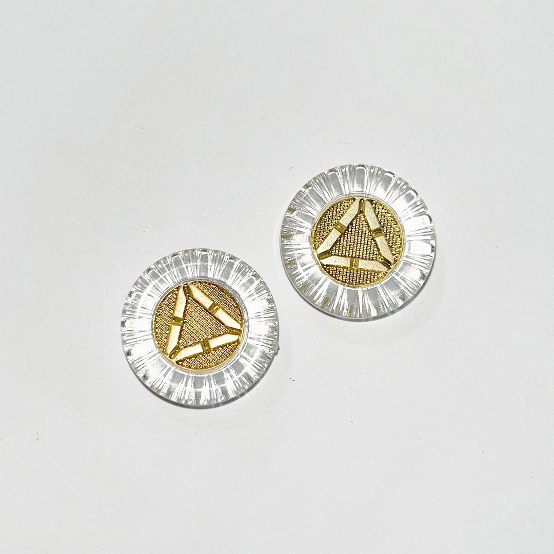 透角金 耳环 - 耳环/耳夹 - 塑料 透明