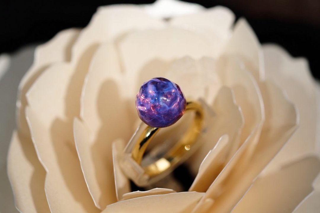 Crystal Bay Ring (Purple) 晶.凝指环 (紫) - 戒指 - 玻璃 紫色