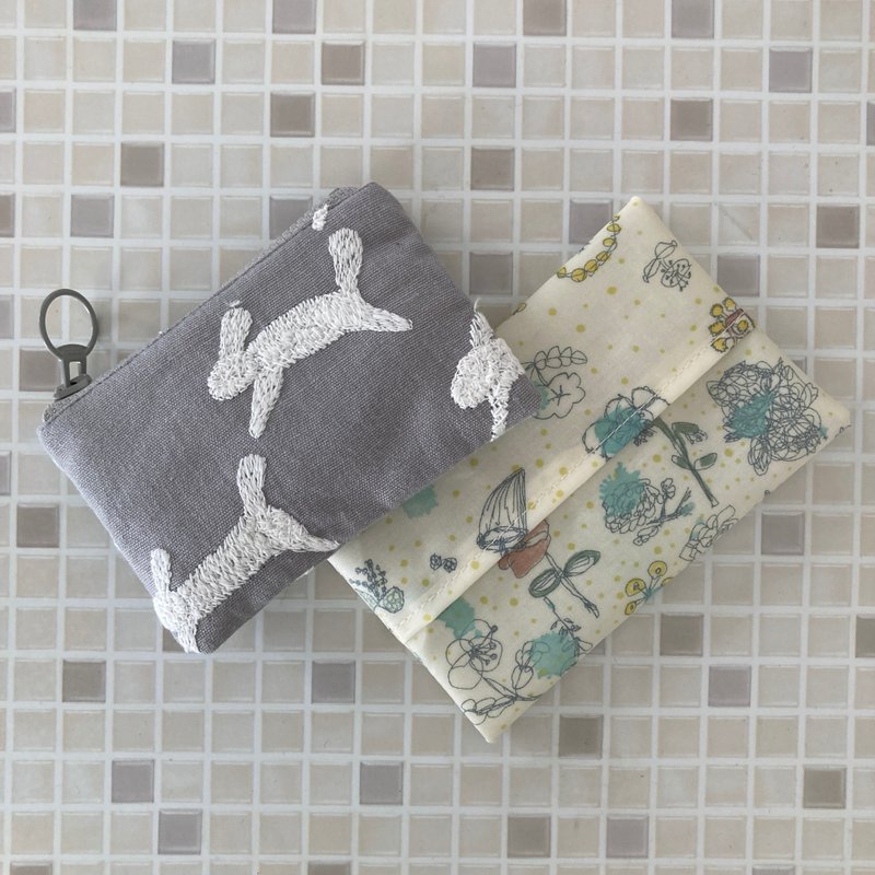 Mini Pouch Pocket Tissue Box Handmade Gift Exchange Boxed - 化妆包/杂物包 - 其他材质 多色