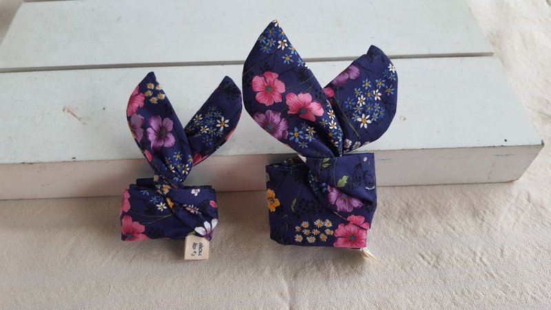 碎花(蓝)  母女款 铝线发带【GH201205】 - 发饰 - 棉．麻 多色