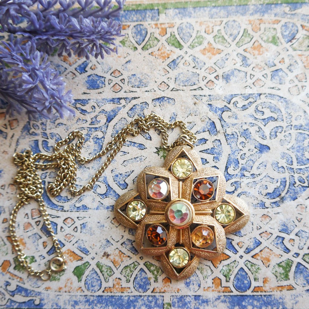 Vintage Sarah Coventry 1975 gold tone necklace .Big size . - 项链 - 其他材质 金色