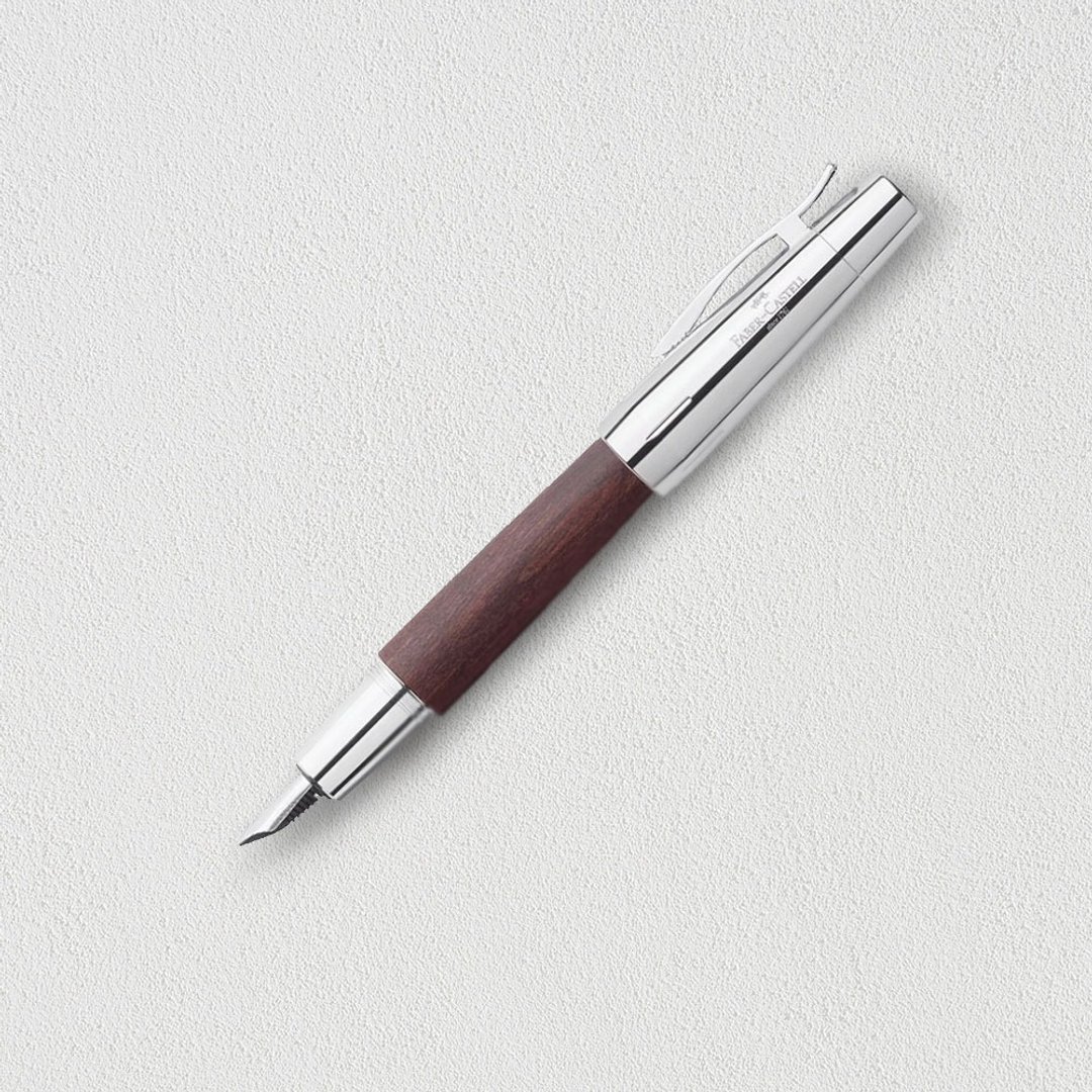 【Faber-Castell】E-MOTION 梨木钢笔-F尖 深褐色 免费刻字 - 钢笔 - 木头 咖啡色