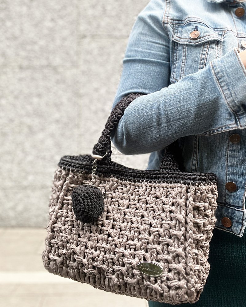 【拉菲】编语日常 三用包-象灰色 手提/肩背/斜背/手工编织包 - 侧背包/斜挎包 - 其他材质 