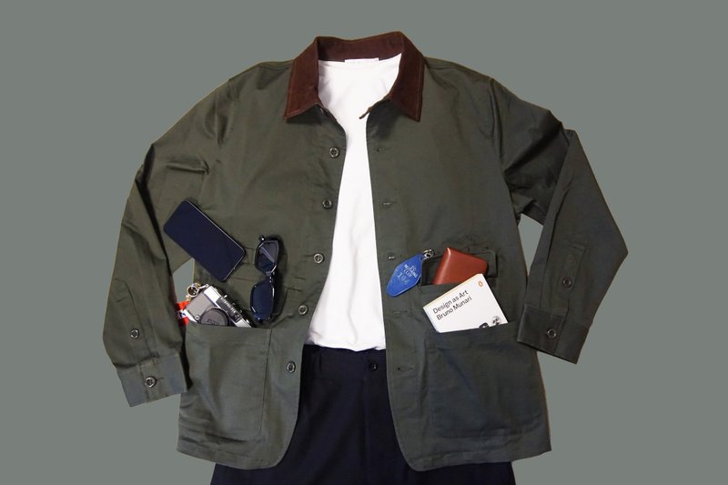 日常极简工装衬衫 橄榄绿色 - 其他 - 棉．麻 