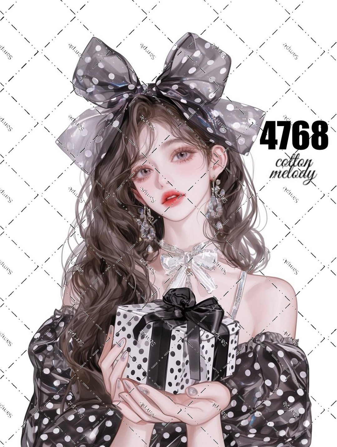 original sticker no.4768 人物贴纸 原创贴纸 原创人物贴纸 装饰贴纸 cotton melody - 贴纸 - 纸 