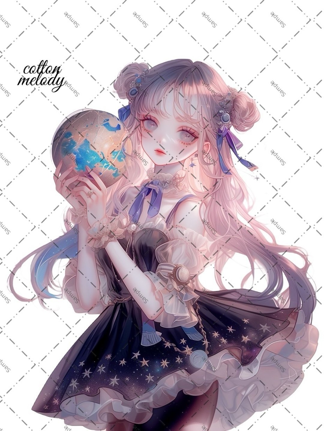 original sticker no.1719 人物贴纸 原创贴纸 人像贴纸 女孩贴纸 原创人物贴纸 - 贴纸 - 纸 