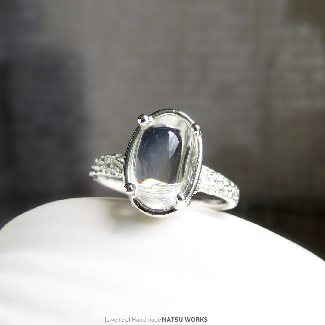 马拉维月光石 戒指 / Malawi Moonstone Ring 282 - 戒指 - 宝石 透明