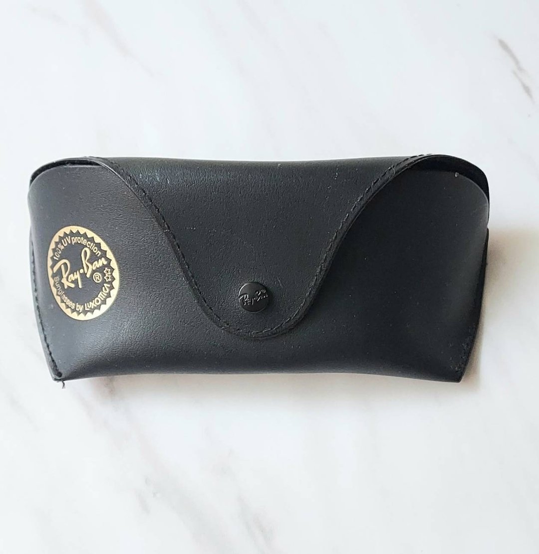 普普年代 美国雷朋 Ray-Ban 雾黑防水面料眼镜盒 烫金字体 - 眼镜盒/眼镜布 - 其他材质 黑色