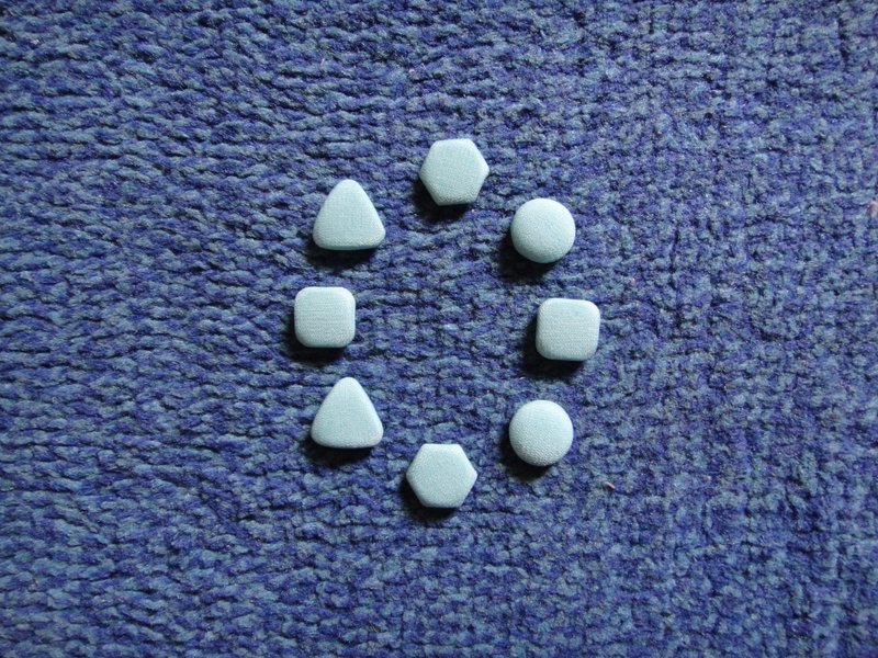 (C) 冰淇淋苏打_布制特殊型钮扣耳环 CHSTBT/UY56 - 耳环/耳夹 - 其他材质 