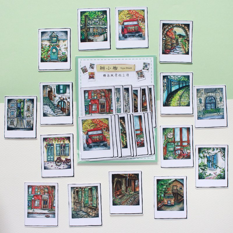 【转角风景拍立得】15入贴纸组 - 贴纸 - 纸 