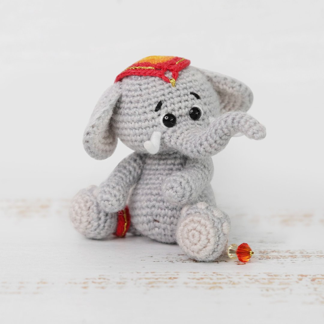 Crochet pattern Mini Indian Elephant, PDF Digital Download, DIY micro - 手工艺教程/工具书 - 其他材质 