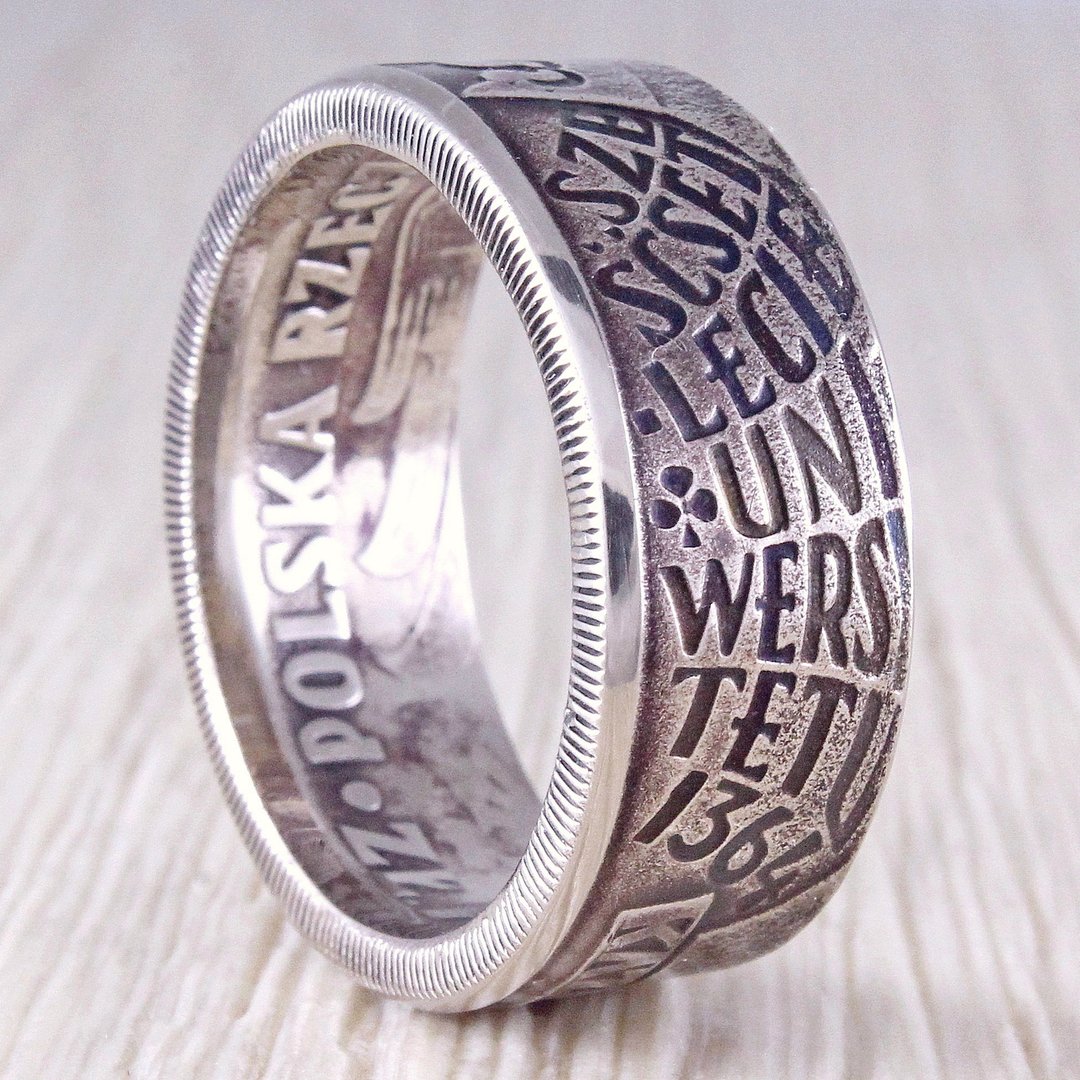 Coin Ring (Poland) Krakow University - 戒指 - 其他金属 银色