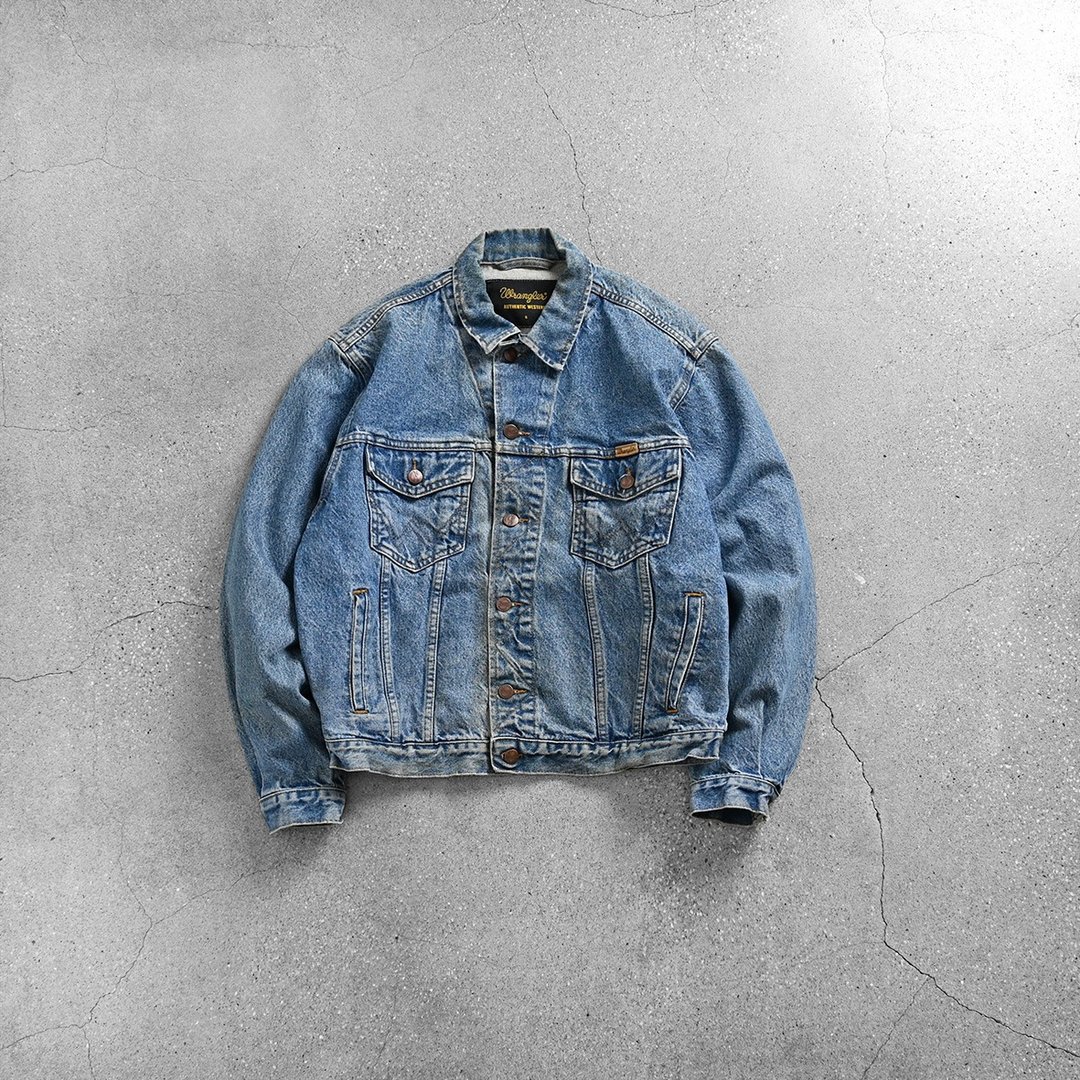 Wrangler 美式牛仔外套 / 美式工装、古着丹宁外套、工装外套女男 - 男装外套 - 其他材质 蓝色