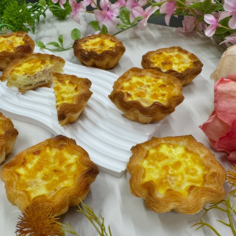 AY baker 千层咸派塔 浓浓奶香味 酥脆派皮口感 六入冷冻寄出 - 咸派/甜派 - 新鲜食材 咖啡色
