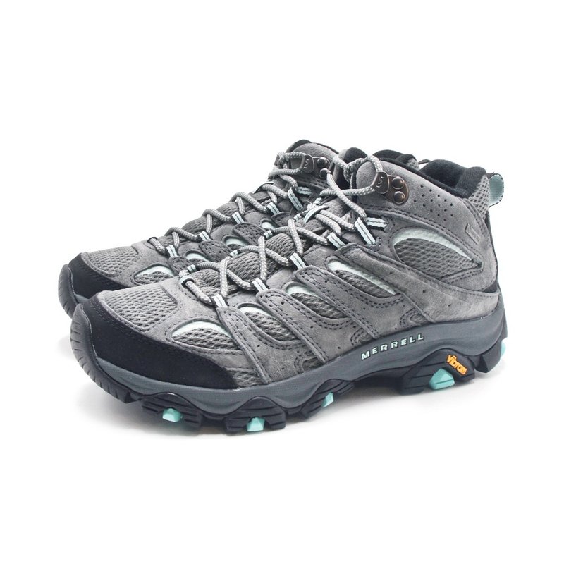 MERRELL MOAB 3 MID GORE-TEX防水登山中筒鞋 女鞋-灰蓝绿 - 女款运动鞋/球鞋 - 防水材质 