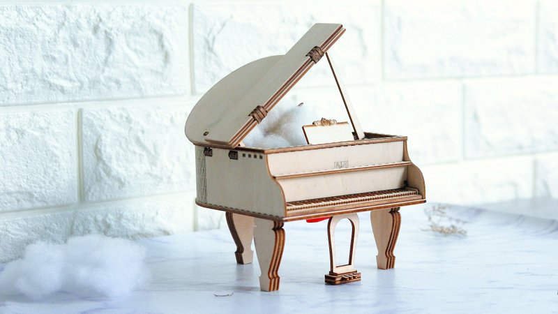 三角琴音乐饰物盒 DIY Kit Set 材料包套件 - 木工/竹艺/纸艺 - 木头 卡其色