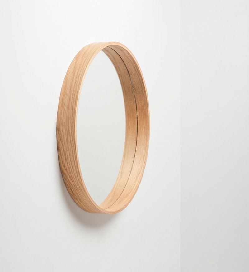 The Mirror 木质圆镜M │ 白橡木 - 其他家具 - 木头 卡其色
