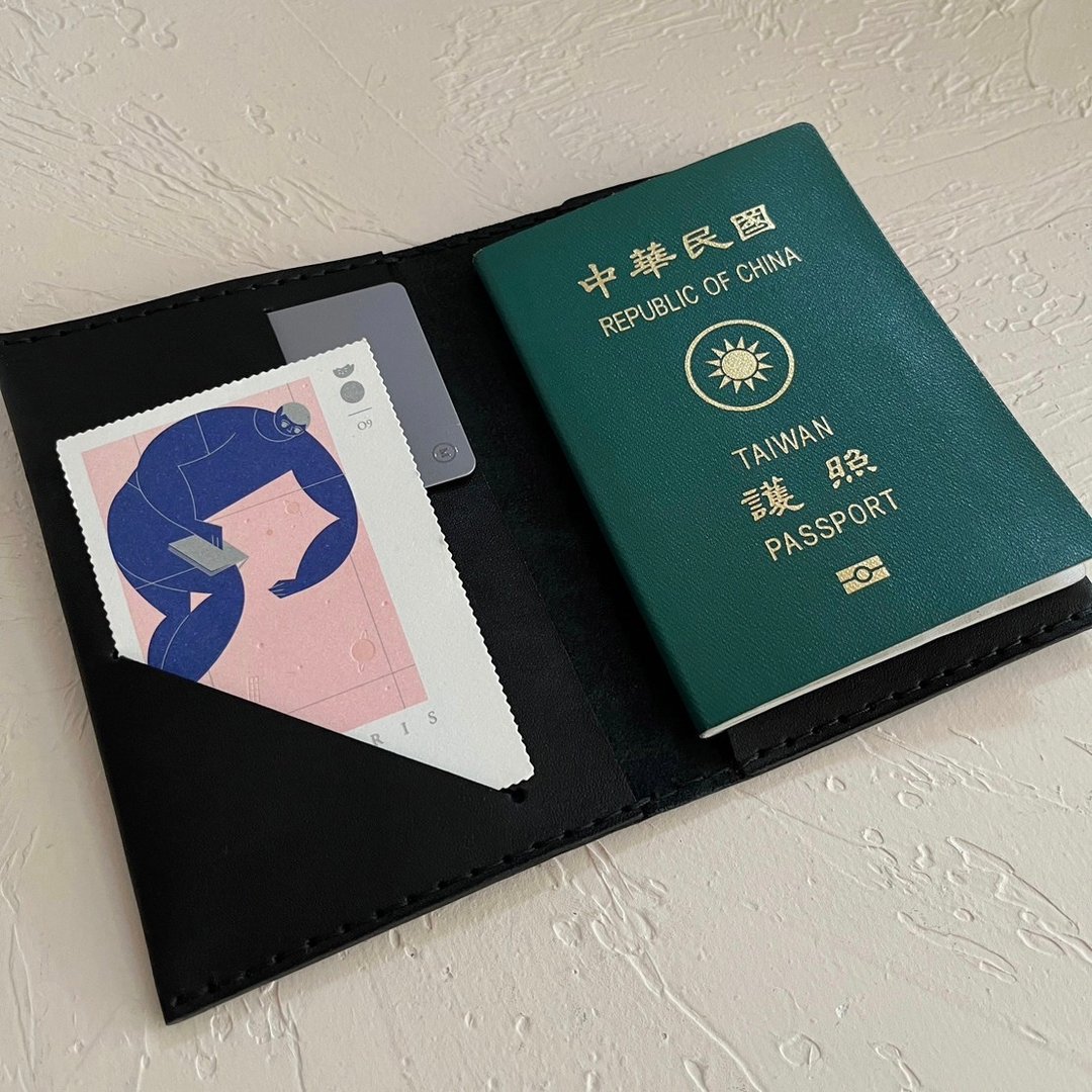 皮革护照夹－经典黑 - 护照夹/护照套 - 真皮 黑色