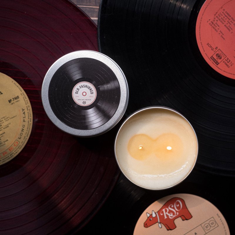 Soy Candle Old-Fashioned Blend Travel Tin - Amber, Anise & Cedarwood - 蜡烛/烛台 - 其他材质 银色