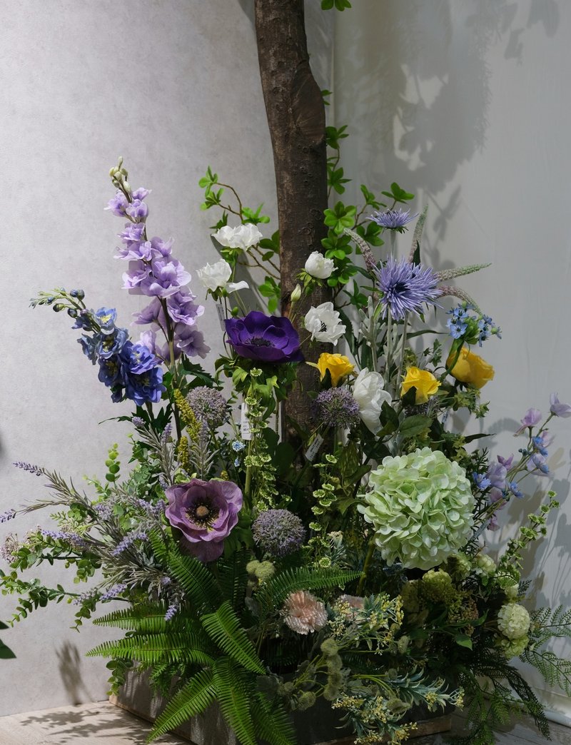 人造花地景设计 商业绿化设计 活动会场布置 - 植栽/盆栽 - 防水材质 紫色