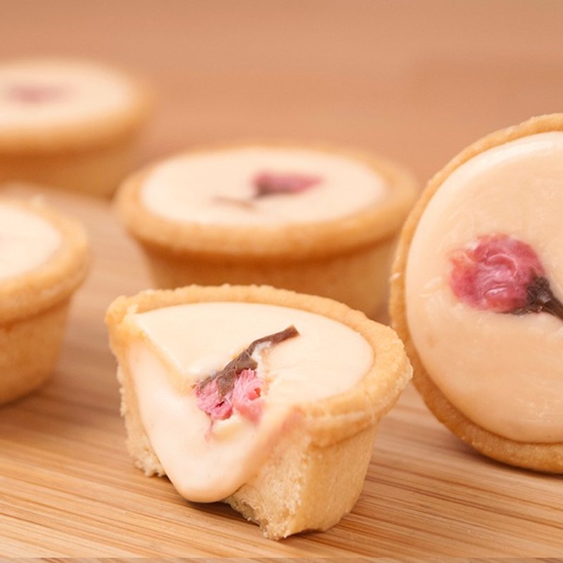 樱花季限定-樱花半熟奶酪塔9入/盒 - 咸派/甜派 - 新鲜食材 粉红色