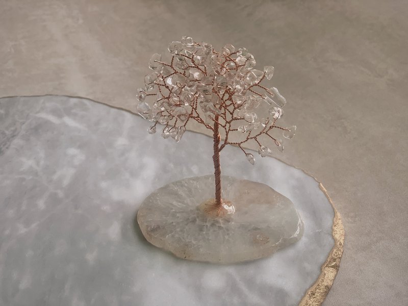 莫珍蕾缇娜 真理之石 白水晶树【能量水晶守护者】 - 摆饰 - 水晶 白色