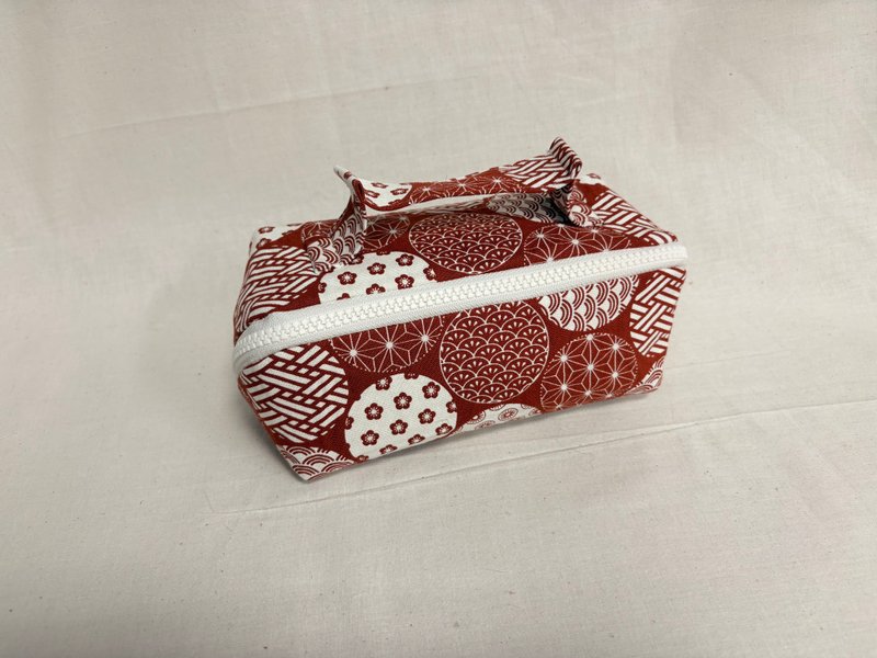 大容量收纳包-砖红色 - 手拿包 - 棉．麻 红色