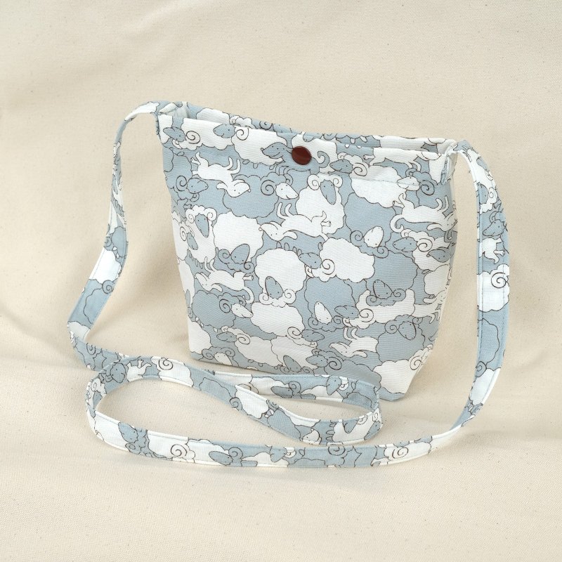 [Limited] Blue Sheep Sling Bag - 侧背包/斜挎包 - 棉．麻 蓝色