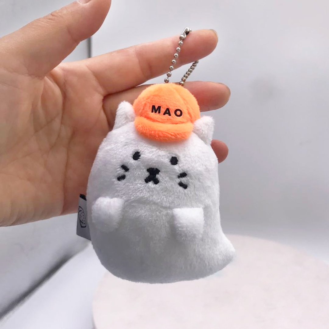 外送猫猫鬼澎澎吊饰/生日礼物/娃娃吊饰 - 吊饰 - 其他人造纤维 白色