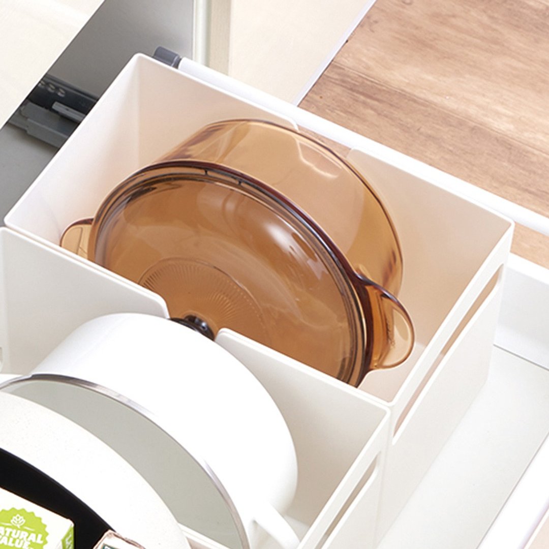 日本天马 厨房系列平口式橱柜抽屉用ABS收纳篮-宽18CM-3入 - 收纳用品 - 塑料 白色