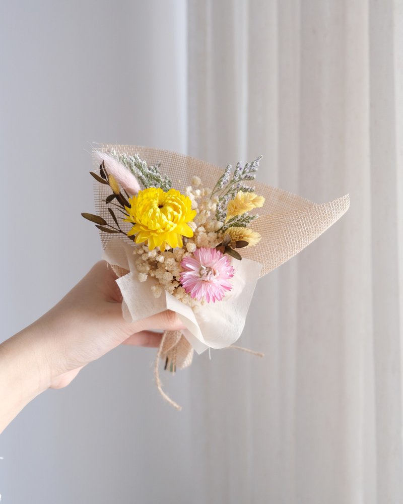 清明节 | 拜祭永生小花束 - 干燥花/捧花 - 植物．花 黄色