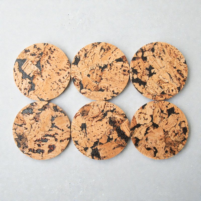 Talawa Cork 杯垫 (Cobble Black) - 杯垫 - 环保材料 咖啡色