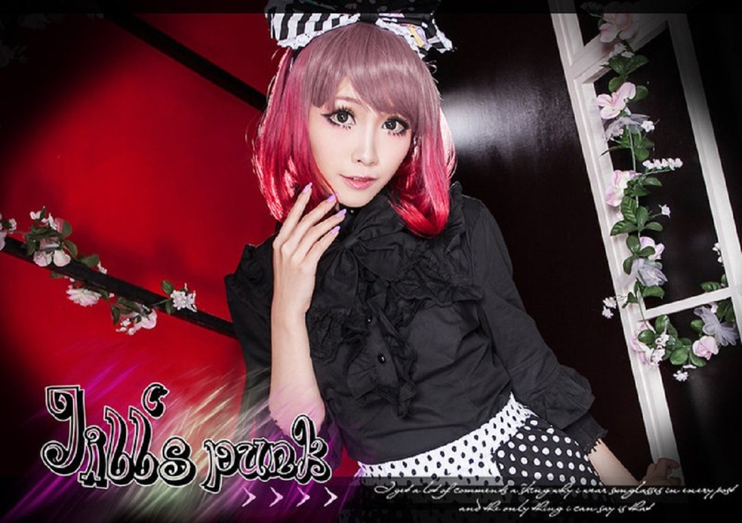 O吉儿O萝莉塔原创爱天使荷叶公主七分袖衬衫黑lolita【JJ0005A】 - 女装衬衫 - 棉 黑色