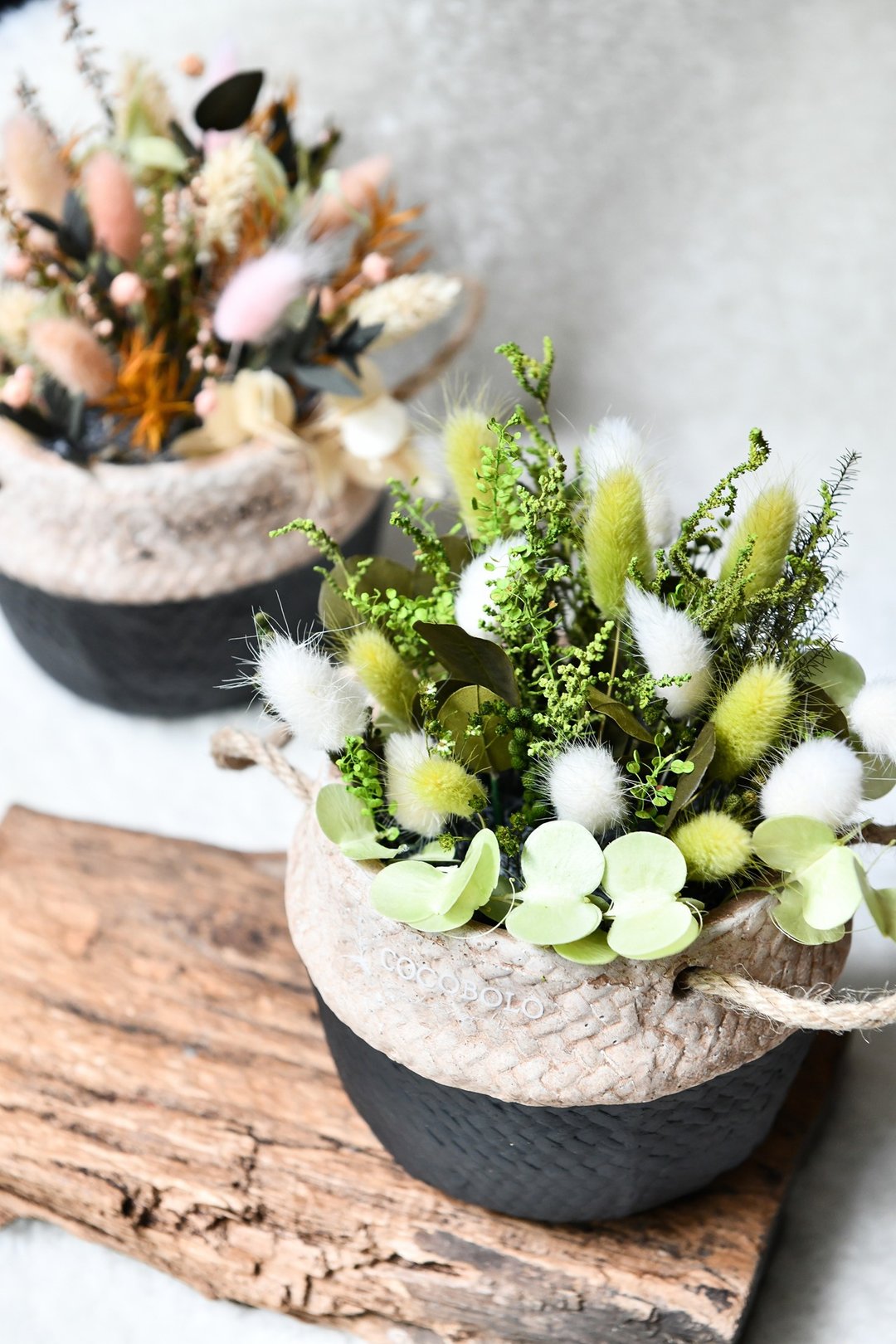 花艺课程・ Greenery in Braided Basket  绿意草编篮 - 植栽 - 植物．花 