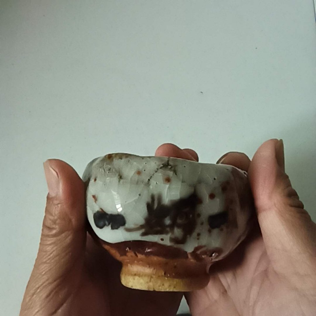 志野烧茶杯还原烧陈炫亨手捏陶 - 茶具/茶杯 - 陶 白色