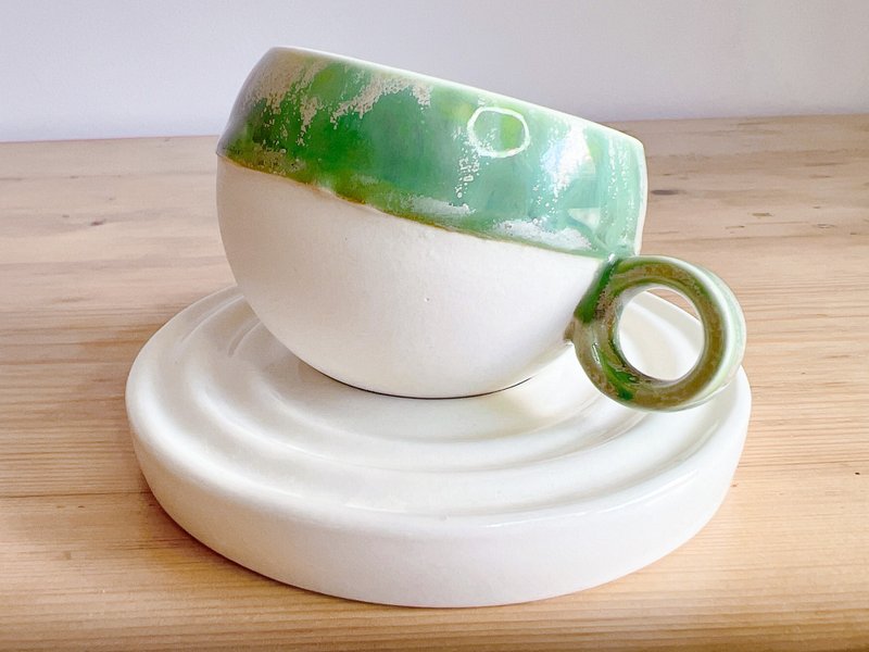 水滴杯与涟漪碟/ 套装 - 花瓶/陶器 - 陶 