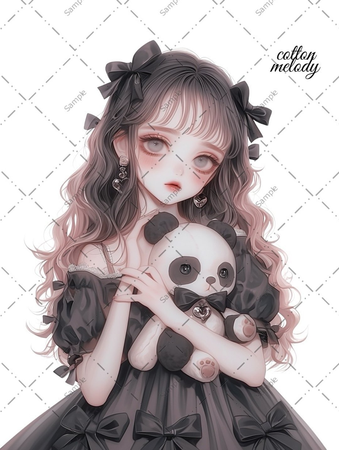 original sticker no.1425 人物贴纸 原创贴纸 人物贴纸 女孩贴纸 原创人物贴纸 - 贴纸 - 纸 