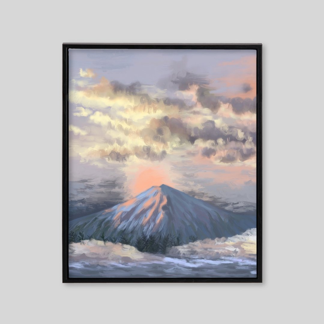 富士山日出-挂画 - 海报/装饰画/版画 - 其他材质 