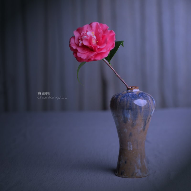 春郎陶-星辰蓝梅瓶14.5 cm - 花瓶/陶器 - 陶 蓝色