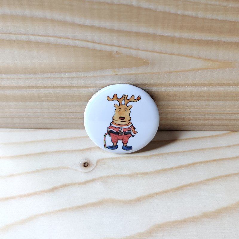 胸章/别针/徽章 - 麋鹿圣诞老人 - 徽章/别针 - 其他材质 多色