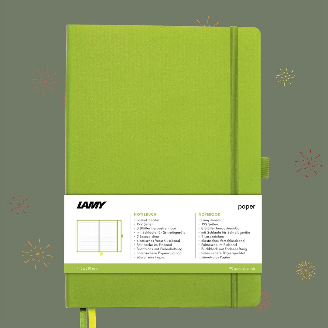【定制服务】LAMY 钢笔用软式A5笔记本 / notebook狩猎系列 绿色 - 笔记本/手帐 - 纸 绿色