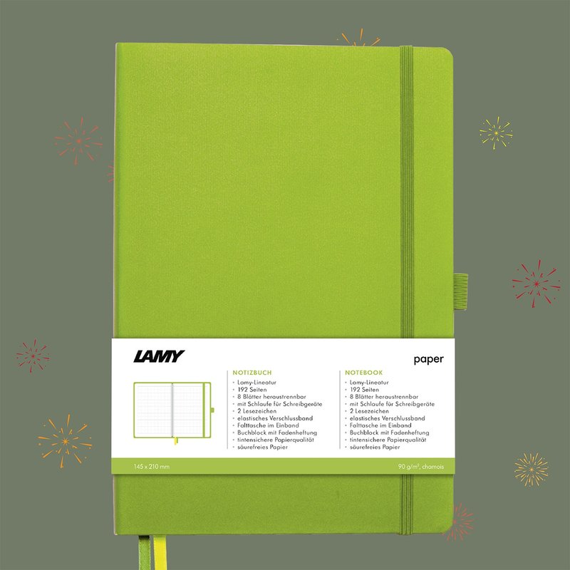 【定制服务】LAMY 钢笔用软式A5笔记本 / notebook狩猎系列 绿色 - 笔记本/手帐 - 纸 绿色