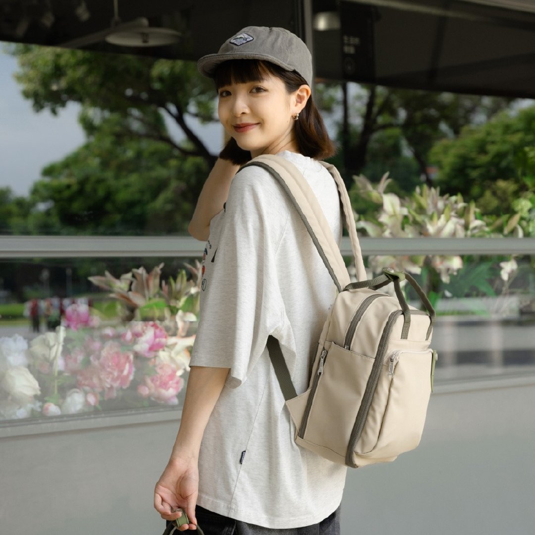 【RITE】环保纱系列 EV03 超防泼水吐司包－M Plus－两色 - 侧背包/斜挎包 - 环保材料 白色