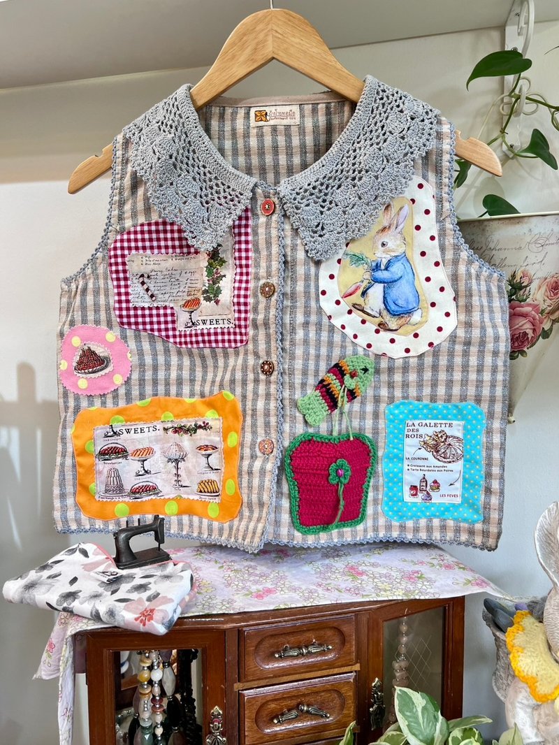 【Size L】 复古故事书 Pathwork 短款上衣 - 女装上衣 - 棉．麻 多色