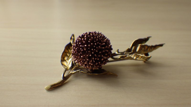 Chestnut Brooch - 胸针 - 其他金属 金色