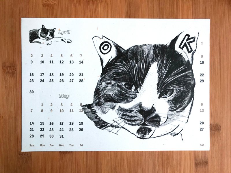 猫的表情系列2017月份海报 - 年历/台历 - 纸 