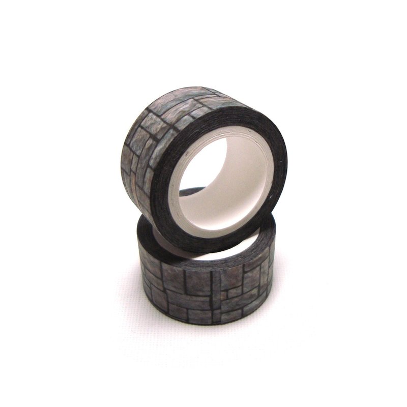 [素材]石板01纸胶带 - 纸胶带 - 纸 卡其色