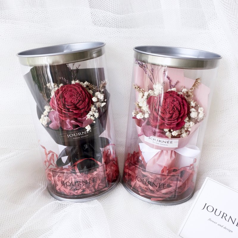 journee 5号小花罐-微醺酒红香氛 附卡片 /满天星红玫瑰干燥花束 - 干燥花/捧花 - 植物．花 黑色