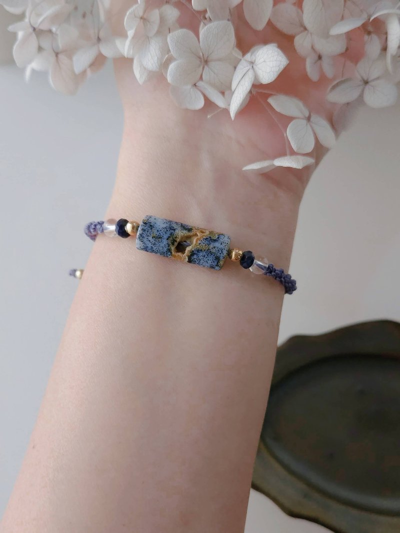 马达加斯加玛瑙蜡绳手环14kgf|质感|优雅|通勤|日常配戴 - 手链/手环 - 半宝石 多色